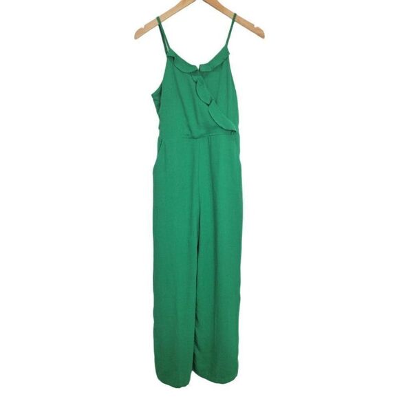 𝅺gb Girls Green Romper Jumpsuit Wide Leg pants - Picture 1 of 12